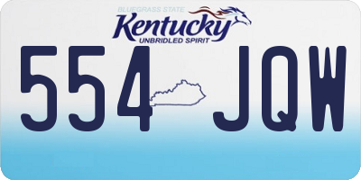 KY license plate 554JQW