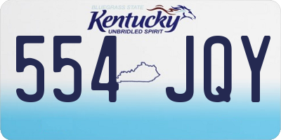 KY license plate 554JQY