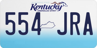 KY license plate 554JRA