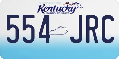 KY license plate 554JRC