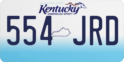 KY license plate 554JRD