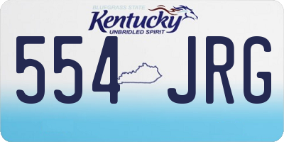 KY license plate 554JRG