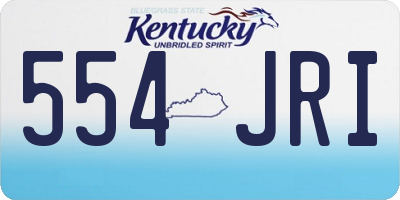 KY license plate 554JRI