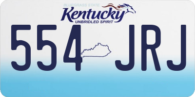KY license plate 554JRJ