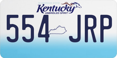 KY license plate 554JRP