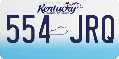 KY license plate 554JRQ