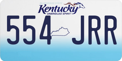 KY license plate 554JRR