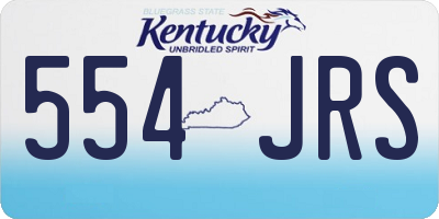 KY license plate 554JRS
