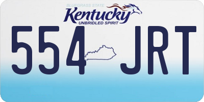 KY license plate 554JRT