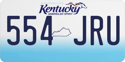 KY license plate 554JRU