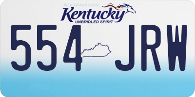 KY license plate 554JRW