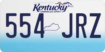 KY license plate 554JRZ