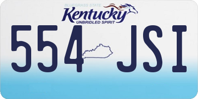 KY license plate 554JSI