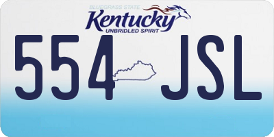 KY license plate 554JSL