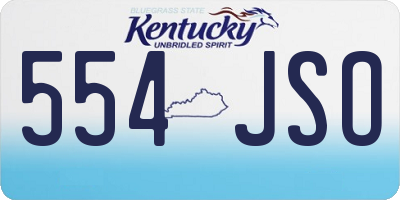 KY license plate 554JSO