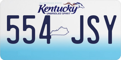 KY license plate 554JSY