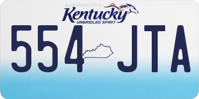 KY license plate 554JTA
