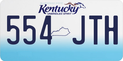 KY license plate 554JTH