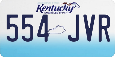 KY license plate 554JVR