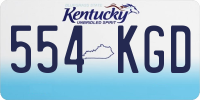 KY license plate 554KGD