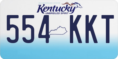 KY license plate 554KKT