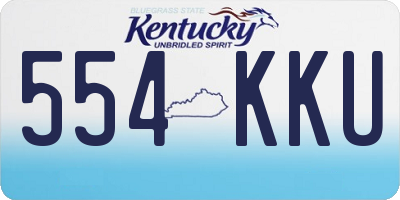 KY license plate 554KKU