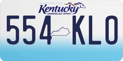 KY license plate 554KLO