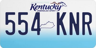 KY license plate 554KNR