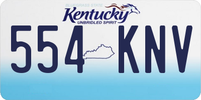 KY license plate 554KNV