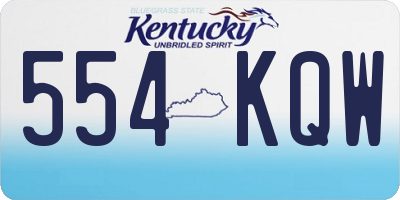 KY license plate 554KQW