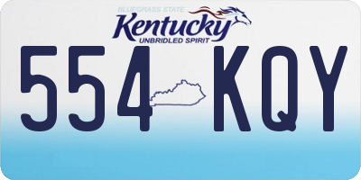 KY license plate 554KQY
