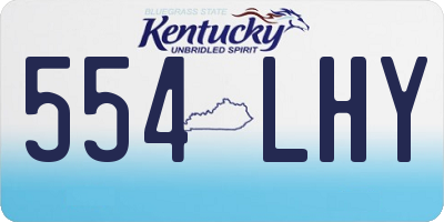 KY license plate 554LHY