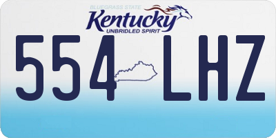 KY license plate 554LHZ