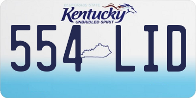 KY license plate 554LID