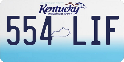 KY license plate 554LIF