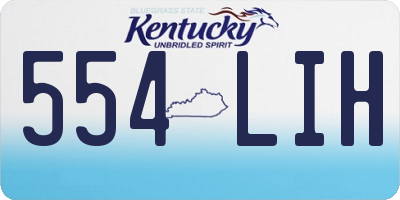 KY license plate 554LIH