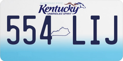 KY license plate 554LIJ