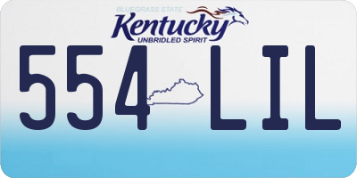 KY license plate 554LIL
