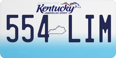 KY license plate 554LIM