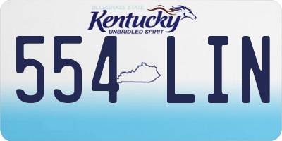 KY license plate 554LIN
