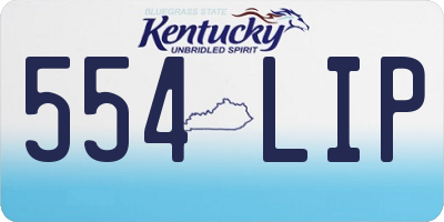 KY license plate 554LIP