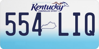 KY license plate 554LIQ