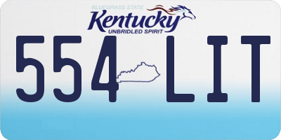 KY license plate 554LIT