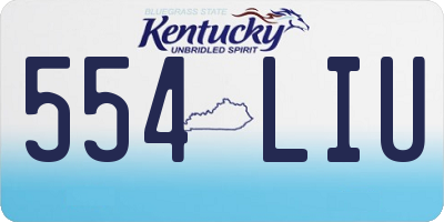 KY license plate 554LIU