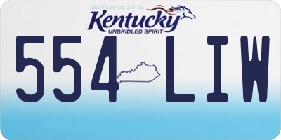 KY license plate 554LIW
