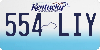 KY license plate 554LIY