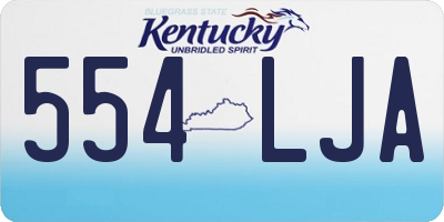 KY license plate 554LJA
