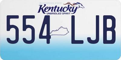 KY license plate 554LJB