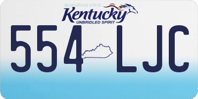 KY license plate 554LJC