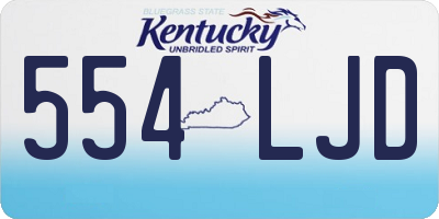 KY license plate 554LJD
